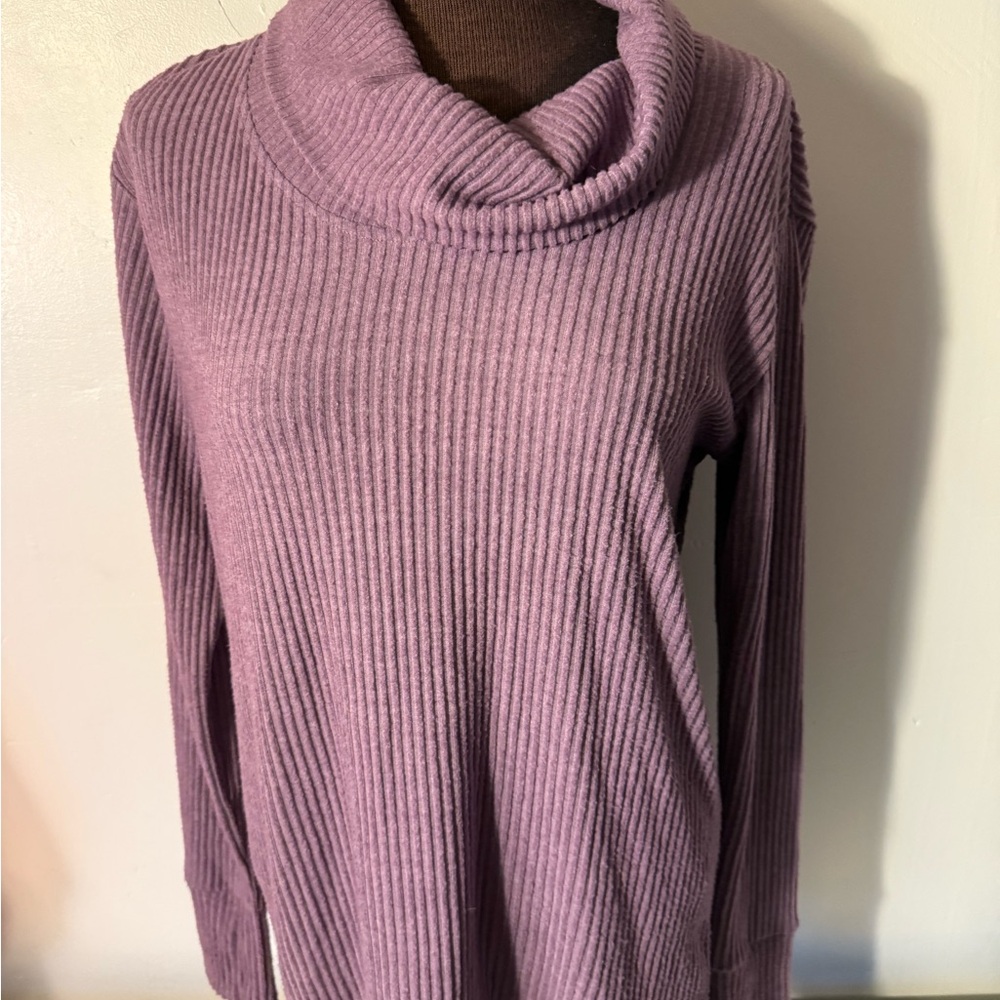 Purple Cowl Neck Women Sweater
